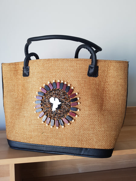 African blossom with leather straps