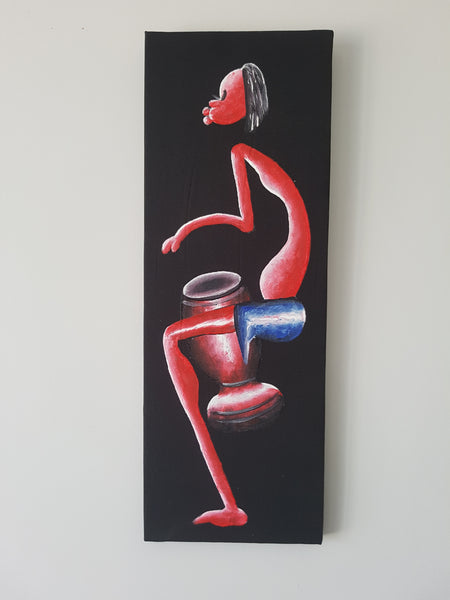 Red Drummer Painting