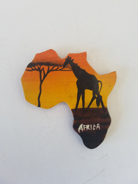 Map of Africa (Sunset and Giraffe)