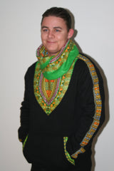 Black Snoody with Green in-built scarf