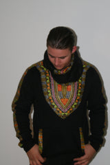 Black Snoody with black in-built scarf