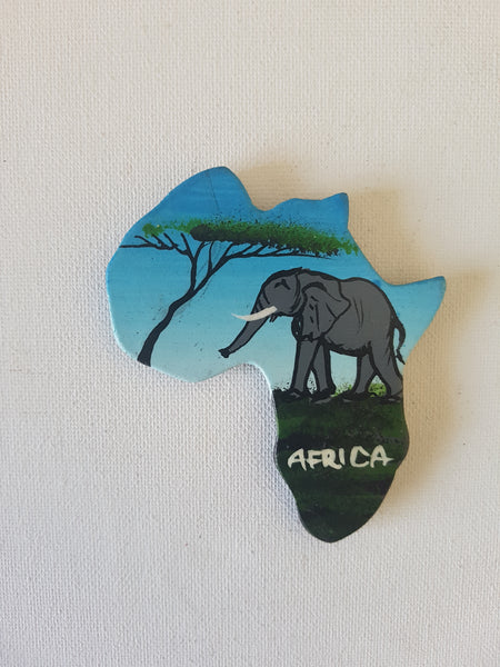 Map of Africa (Nature and elephant)