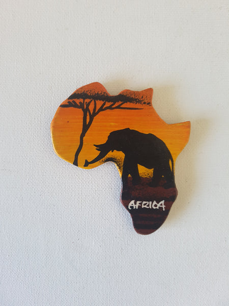 Map of Africa (Sunset and elephant)