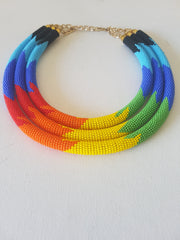 Rainbow zulu necklace